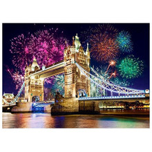 Vista nocturna de Londres bordado de diamantes diy pintura de diamante mosaico pintura de diamante 3d punto de cruz cuadro de diamantes H628 2024 - compra barato