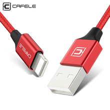 USB-кабель CAFELE для быстрой зарядки, 2,1 А, для iphone XR, XS Max, X, 8, Plus, 7, 6, 6s, 5, портативный провод для телефонов Apple, IOS, 11, 10, поддержка 2024 - купить недорого