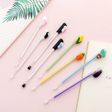 40 PCs cute cartoon vegetable cat Claw cartoon neutral pen student office Black Signature Pen stationery 2024 - buy cheap