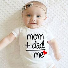Summer Cotton Newborn Baby Clothes Boys Girls Cotton Bodysuit Funny Cute Kawaii Outfits Infant Short sleeve Daddy Mom Gift 2024 - buy cheap