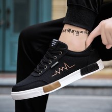 New Mens Shoes Spring Summer Canvas Shoes Men Sneakers Low Top Black Shoes Men's Casual Shoes Male Brand Fashion Sneakers 2024 - buy cheap
