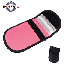 WOLFIGO Car Key Bag Fob Signal Blocker Faraday Bag Signal Blocking Bag Shielding Pouch Wallet Case for Car Privacy Protection 2024 - buy cheap
