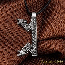 Pingente de amuleto viking de langhong, pingente sem fio de amuleto runas de talisman, para idosos 2024 - compre barato