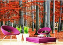 Custom photo wallpaper 3D stereoscopic Woods leaves 3d wallpaper modern for living room murals Home Decoration 2024 - buy cheap