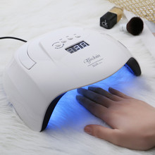 Secador de uñas inteligente, lámpara UV LED con temporizador, memoria, pantalla Digital, 75/54/48W, para manicura, esmalte de Gel 2024 - compra barato