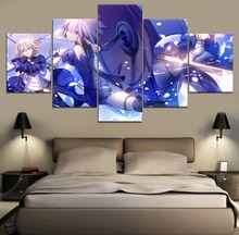 Modern Home Decorative Canvas Art Print Animation Poster 5 Pieces Fate Grand Order Characters Painting Wall Picture Framework 2024 - buy cheap