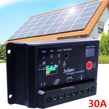 PWM 30A AMP 12V/24V Intelligent Solar Charge Controller Solar Panel Battery Regulator W/ Light&Timer Control Overload Protection 2024 - buy cheap