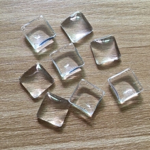 20pcs/lot 12mm Square Flat Back Clear Glass Cabochon Transparent Glass Cabochon For DIY Fashion Jewelry Promotion Making 2024 - buy cheap