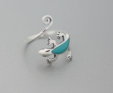 Gecko-anillo ajustable de lagarto para mujer, sortijas de compromiso de alta calidad de diseño de oro y plata, regalo, Aros 2024 - compra barato
