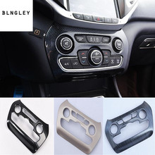 1pc ABS carbon fiber grain or wooden air conditioning control adjustment pandel decoration cover for 2016-2018 JEEP Cherokee 2024 - buy cheap