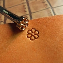 Sela de couro metálico, ferramenta de trabalho para montar couro faça você mesmo ferramentas para artesanato flor bud carimbo 9mm 2024 - compre barato