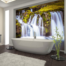 Photo Wallpaper 3D Stereo Waterfalls Mural Wall Sticker PVC Bathroom Waterproof Background Wall Covering Home Decor Wallpaper 3D 2024 - buy cheap
