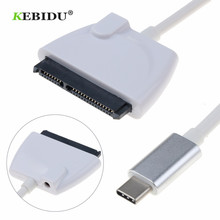 Kebidu-cable Adaptador convertidor USB 3,1 a Sata, adaptador de 7 + 15 pines para sata HDD SSD de 2,5 pulgadas, compatible con USAP 2024 - compra barato