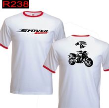 Camiseta con estampado de letras rojas para hombre, camisa de Moto, motociclista, Aprilia, Shiver, más a la moda, verano 2018 2024 - compra barato