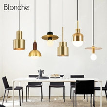 Luces colgantes de oro nórdico moderna cocina comedor lámpara colgante decoración del hogar Loft colgante accesorios de luz para la lámpara de la sala de estar 2024 - compra barato