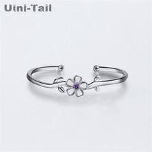 Uini-tail-pulsera de flores de Plata de Ley 925 para mujer, producto sencillo, hecho a mano, moda 2024 - compra barato