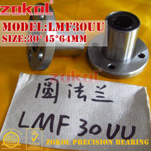 Rodamiento de brida redonda ZOKOL LMF30UU, rodamiento de movimiento lineal 30x45x64mm 2024 - compra barato