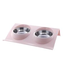 New Stainless Steel Pet Bowl Silicone Bone Pet Bowl With No Spill Non-Skid Pet Puppy Cat Food Bowl 2024 - buy cheap