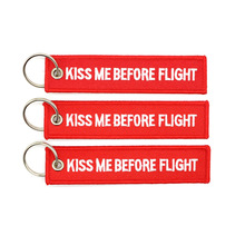 Air flight attendant kiss me Before Flight red bag keychain car key ring hanging 2024 - buy cheap