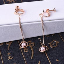 2021 Fashion Jewelry Wholesale Popular New Simple Temperament Imitation Pearl Fringed Earrings E638 2024 - buy cheap
