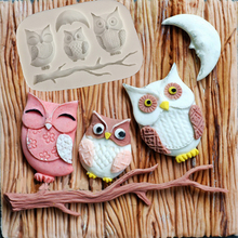 minsunbak Cartoon animal silicone mold  Three owl chocolate cake decorating tools  DIY baking tools 2024 - buy cheap