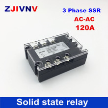ZG33-3120A  High quality AC-AC 120A three-phase solid state relay 80-250VAC control 90~ 480VAC 3 Phase SSR free shipping 2024 - buy cheap