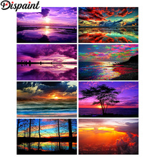 Dispaint Full Square/Round Drill 5D DIY Diamond Painting "Colored sky landscape" 3D Embroidery Cross Stitch 5D Home Decor Gift 2024 - buy cheap