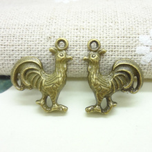 Colgante Vintage de gallo, 45 Uds., Bronce Antiguo, compatible con pulseras, fabricación de joyas de Metal, DIY, venta al por mayor 2024 - compra barato