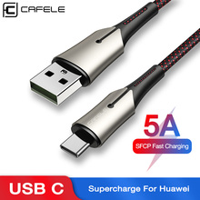 Cafele Max 5A кабель для быстрой зарядки usb type C для huawei P30 samsung Xiaomi кабель для передачи данных USB C адаптер оригинальный 100 см 2024 - купить недорого