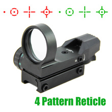 Mira táctica compacta para Rifle, retícula múltiple de 1x22x33, punto rojo y verde, 4 patrones, con Base de montaje Weaver de 20mm 2024 - compra barato