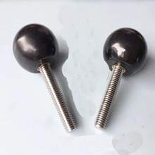 1pcs M12 Black 304 stainless steel Ball handle Bakelite round head Hand screw Small knob Bakelites handle 20mm-100mm Length 2024 - buy cheap