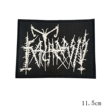 letter Katharsis iron on Patches for clothing Embroidery patch Black Metal Craft badge applique 2024 - buy cheap