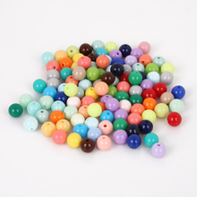 Mix Color 100Pcs/Lot Dia 8mm Hole 1.8mm Acrylic Beads Handmade DIY Necklace Bracelet Jewelry Making Material Round Loose Beads 2024 - buy cheap
