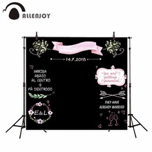 Allenjoy-pizarra de flores para personalizar el fondo de la boda, fotomatón profesional, color rosa 2024 - compra barato