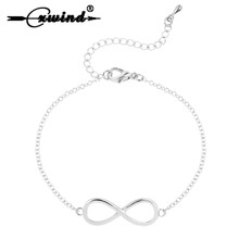 Cxwind Charm Chain Infinity Bracelet Lucky Eight Bracelets & Bangles for Valentine's Day Party Jewelry 2024 - buy cheap