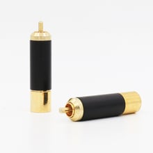 Audio VB450G 24K chapado en oro RCA 12mm, conectores de soldadura de Audio con agujero de cable 2024 - compra barato