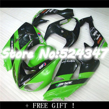 Kit de carenado de motocicleta, venta al por mayor, de alta calidad, para KAWASAKI Ninja ZX10R 06 07 ZX 10R 2006 2007 ZX-10R 06-07, color verde brillante y negro 2024 - compra barato