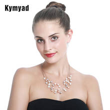 Kymyad New Choker Necklace Women Imitation Pearl Necklaces & Pendants Multi layer Maxi Statement Necklaces Vintage Accessories 2024 - buy cheap