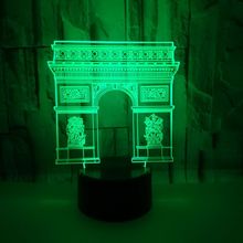 Arch Triumph 3d Night Lamp Christmas decorative Touch Usb Power Supply Led Visual Desk Lamp 7 color change Lighting Table Lamp 2024 - buy cheap