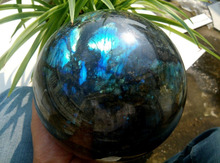 xd j00464 NATURAL Labradorite quartz crystal sphere ball healing 2024 - buy cheap