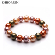 ZHBORUINI Charm Bracelet Pearl Jewelry Green Mother Pearl Shellfish Bracelet & Bangles Natural Freshwater Pearl For Women 2024 - buy cheap