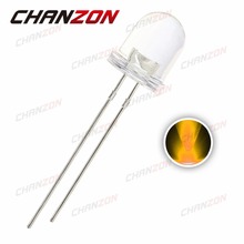 50pcs 8mm LED Diode Yellow Water Clear Round 20mA 588-592nm Ultra Bright 8 mm LED Light-Emitting Diode Lamp Transparent Light 2024 - buy cheap
