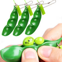New Anti Stress Baby Toys Extrusion Pea Bean Soybean Edamame Antistress Relieve Keychain Jokes Children Gift Squeeze Toy Gadget 2024 - buy cheap