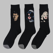 DONG AI-Calcetines de algodón con personajes para hombre y mujer, medias de patrones Retro, Hipster, moda divertida, 3 pares 2024 - compra barato