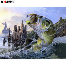 Full Square Diamond embroidery 5D DIY Diamond painting Cross stitch fish Full Round Diamond mosaic animal XY1 2024 - buy cheap