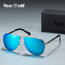 POLARKING Brand Designer Metal rimless Polarized Mens Sunglasses Gradient Sun Glasses For Men Traveling Fishing Eyewear 2024 - buy cheap