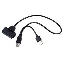 Cable adaptador USB 2,0 a SATA Serial ATA 15 + 7 22P para disco duro de ordenador portátil HDD de 2,5" 2024 - compra barato
