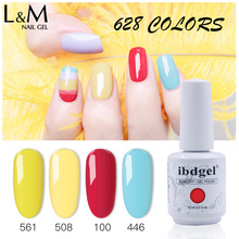 ibdgel brand uv 12 pcs TOP Selling beautiful nail art decoration gel nail polish free shipping (10 colors+1base coat +1top coat) 2024 - buy cheap