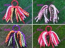 free shipping 200pcs korker ponytail holders streamer to mix  color  corker ponys streamer colorful 2024 - купить недорого