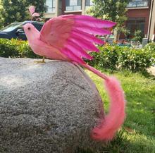 creative simulation wings bird model foam&furs pink bird toy gift about 45x50cm 2849 2024 - buy cheap